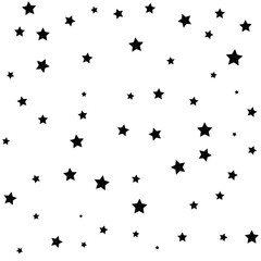Moon and stars icon isolated. Flat design. Moon and star Icon isolated on white Background. Night symbol for your web site design, logo. Flat design. filled black symbol. Vector EPS 10.