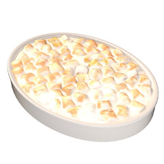 3D Sweet Potato Dish isolated 3D Render Illustration