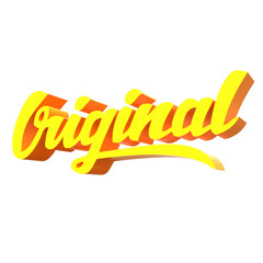 3D type letter ORIGINAL symbol 3D render Isolated illustration