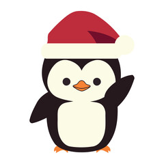christmas penguin with cap