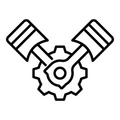 Piston Vector Design, Automobile Service Icon