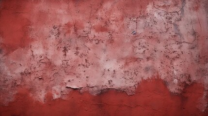 background with Rough Textured Vintage Wall with Grunge Red Stains and Aged Patterns generated by AI tool 