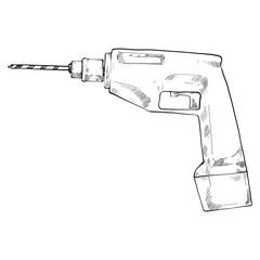 Drill handdrawn illustration
