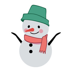 christmas snowman isolated