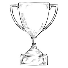 Trophy handdrawn illustration