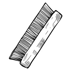 Shoe brush handdrawn illustration