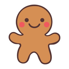 christmas gingerbread man isolated