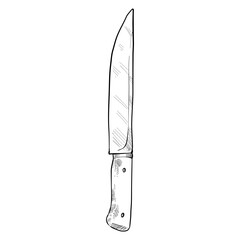 Knife handdrawn illustration