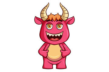 Cute Monster Character Design Illustration