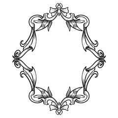 circle frame handdrawn illustration