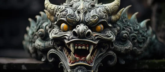 Foto auf Acrylglas Bali A demon statue from Bali temple in Seminyak portraying a traditional Hindu figure