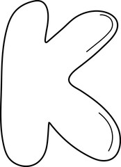 doodle alphabet uppercase k