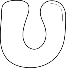 doodle alphabet uppercase u