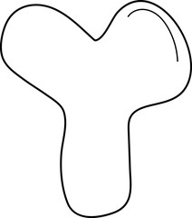 doodle alphabet uppercase y