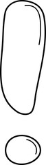 doodle alphabet symbol excalmation mark