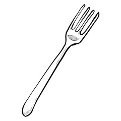 fork handdrawn illustration