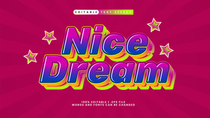 nice dream 3d text effect