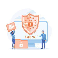 General Privacy Regulation For Protection Of Personal Data, flat vector modern illustration 