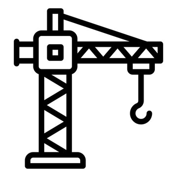 recommend clip art: Crane black outline icon