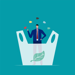 Investment asset allocation and balancing concept Businessman investors make pie charts to balance their portfolios to suit risk and return. © ABC-XYZ