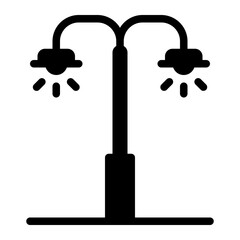 Light black solid glyph icon