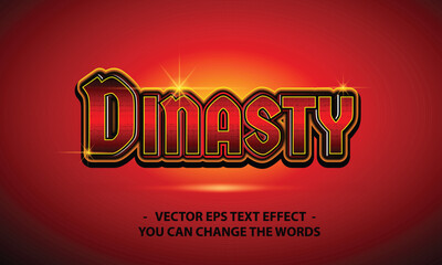 dynasty text with effect illustration