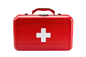 First Aid Kit with clipping path isolated on white background