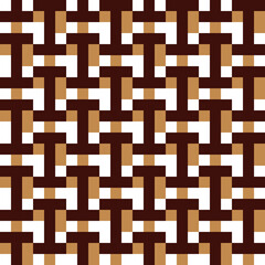 Seamless pattern with geometric motifs in 3 colors