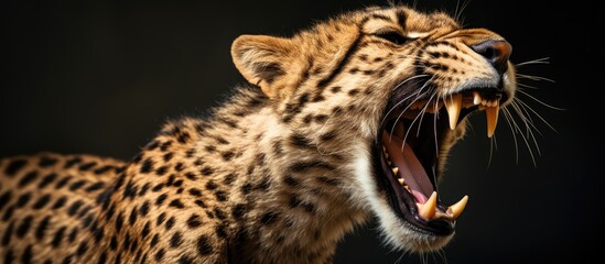 The growling of a cheetah