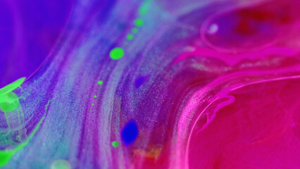 Glitter mist wave. Neon gradient. Blur purple blue pink green color sparkling texture paint water...