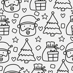 Fototapeta premium Doodle christmas cartoon illustration design