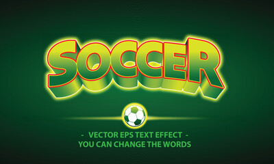 soccer text with effect illustration