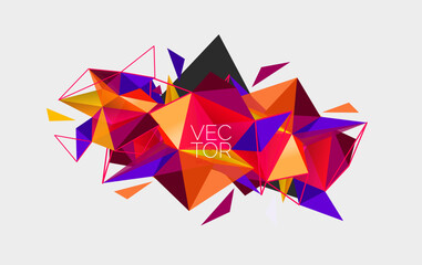 Triangle mosaic composition geometric abstract background, dynamic and structured visual experience