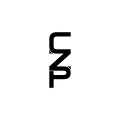 czp typography letter monogram logo design