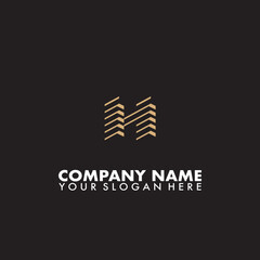 Monogram Letter H  Vector Logo Design Template with elegant style.