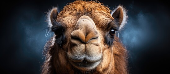 A photo depicting a two humped camel at the zoo in Krak w - obrazy, fototapety, plakaty