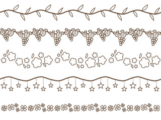 Obraz premium 飾り罫 ①