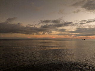Fototapeta premium sunset over the sea in Biak Papua