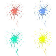 Obraz premium Fireworks drawing png