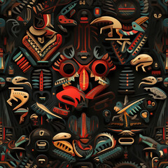 3d aztec logo Seamless Pattern