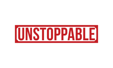 Unstoppable Red Rubber Stamp vector design.