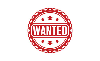wanted stamp red rubber stamp on white background. wanted stamp sign. wanted stamp.