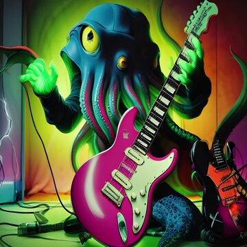 Electric Rock and Roll Tentacled Beast