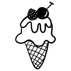 ice cream cone drawing
