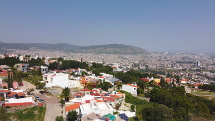 DRONE PHOTOGRAPHY OF BUGAMBILIAS CITY IN GUADALAJARA JALISCO