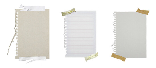 blank brown sheet of paper note on transparent background png file