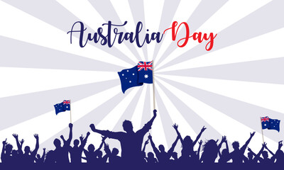 australia day vector background illustration. it is suitable for card, banner, or poster