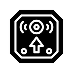 fire alarm glyph icon