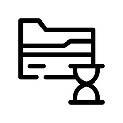 hour glass line icon