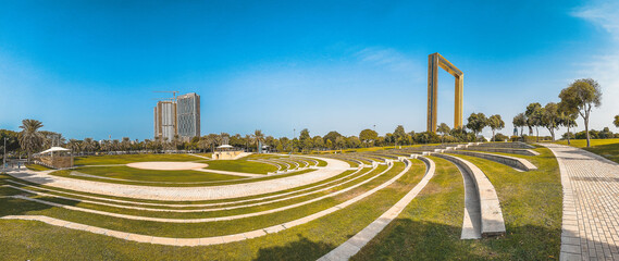 Dubai Frame in Zabeel Park, Downtown Dubai, UAE